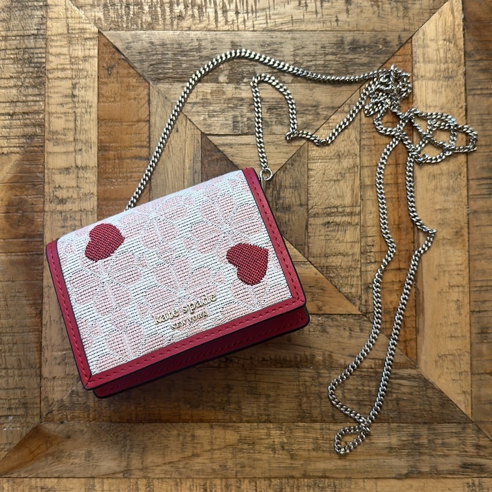 Kate Spade Heart Crossbody Cardholder Mini Bag